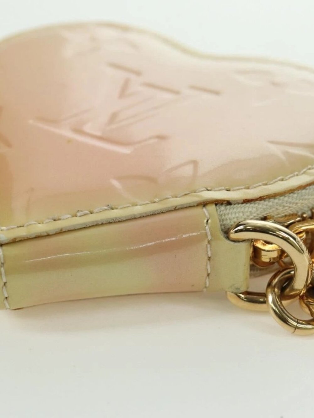 LOUIS VUITTON Vernis heart Mini Coeur Coin Purse Broncorail M91486 Auth ARZ172A - Picture 14 of 15